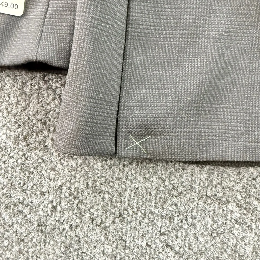 Jos A Bank 1905 Blazer Slim Fit Merino Wool Stretch Sport Coat dark‎ Grey Plaid